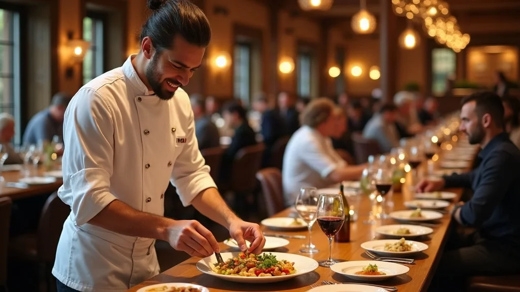 Chef creates gourmet dish at euphoria Greenville 2026 food and wine festival